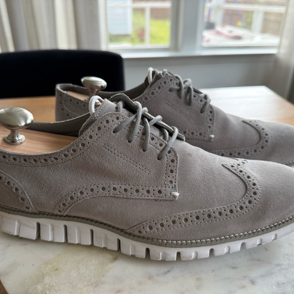 Gray Men's Wingtip Shoes